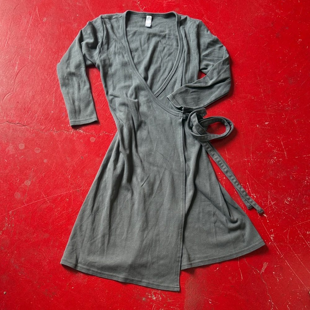 American Apparel Charcoal wrap dress